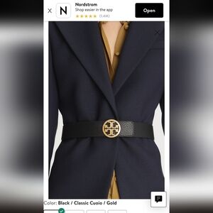 tory burch cow hide reversible belt